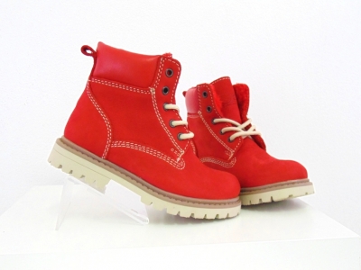 Ghete copii Lui Shoes, cod 3G1371, seria TIMMY, rosu, piele naturala