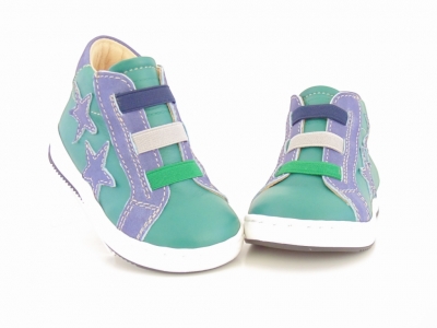 Pantofi sport copii Lui.Gi, cod 3A556, seria HEART K, verde sea, piele naturala