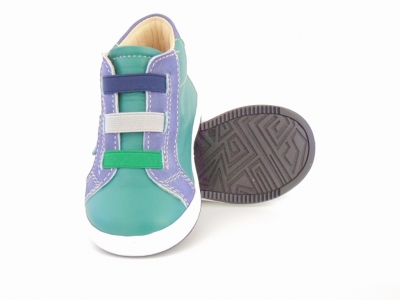 Pantofi sport copii Lui.Gi, cod 3A556, seria HEART K, verde sea, piele naturala