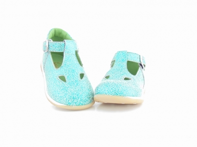 Pantofi copii fete Lui.Gi, cod 6P234, seria SONIA, verde, piele naturala