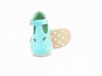 Pantofi copii fete Lui.Gi, cod 6P234, seria SONIA, verde, piele naturala