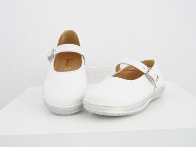 Pantofi copii fete Lui.Gi, cod 6P249, seria LINDA, alb, piele naturala