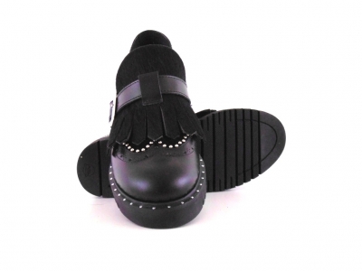 Pantofi femei Lui Shoes, cod 2P379, seria DANA, negru, piele naturala