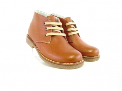 Ghete copii Lui Shoes, cod 3G1501, seria CREP, maro deschis, piele naturala