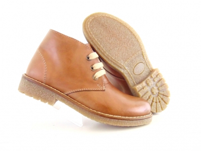 Ghete copii Lui Shoes, cod 3G1525, seria CREP, maro deschis, piele naturala