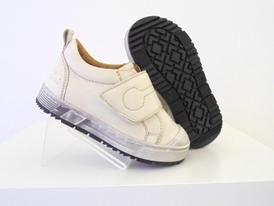 Pantofi sport copii Lui Shoes, cod 3A568, seria PUPPY, crem, piele naturala