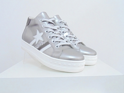 Pantofi sport copii Lui Shoes, cod 3A569, seria MEGASTAR, argintiu, piele naturala