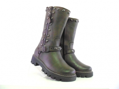 Cizme copii fete Lui Shoes, cod 6C376, seria ROAD, gri, piele naturala