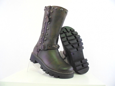 Cizme copii fete Lui Shoes, cod 6C376, seria ROAD, gri, piele naturala
