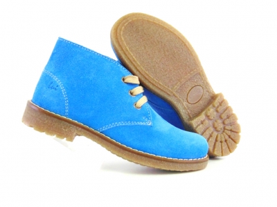 Ghete copii Lui Shoes, cod 3G1589, seria CREP, turcoaz, piele naturala