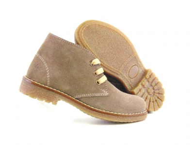 Ghete copii Lui Shoes, cod 3G1593, seria CREP, gri, piele naturala