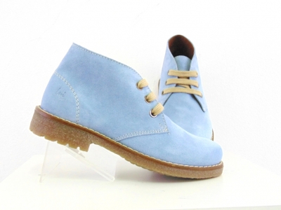 Ghete copii Lui Shoes, cod 3G1594, seria CREP, azur, piele naturala