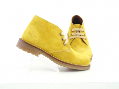 Ghete copii Lui Shoes, cod 3G1599, seria CREP, galben mustar, piele naturala