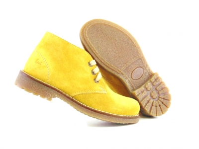 Ghete copii Lui Shoes, cod 3G1599, seria CREP, galben mustar, piele naturala