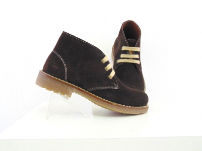 Ghete copii Lui Shoes, cod 3G1615, seria CREP, maro inchis, piele naturala