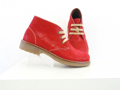 Ghete copii Lui Shoes, cod 3G1621, seria CREP, rosu, piele naturala