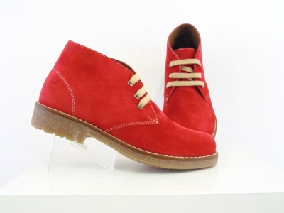 Ghete copii Lui Shoes, cod 3G1623, seria CREP, rosu, piele naturala