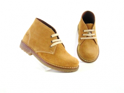 Ghete copii Lui Shoes, cod 3G1630, seria CREP, maro deschis, piele naturala