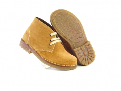Ghete copii Lui Shoes, cod 3G1630, seria CREP, maro deschis, piele naturala