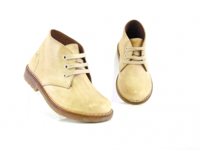 Ghete copii Lui Shoes, cod 3G1654, seria CREP, bej, piele naturala
