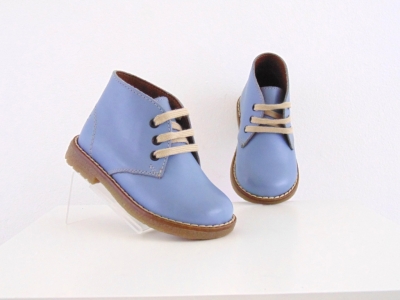 Ghete copii Lui Shoes, cod 3G1676, seria CREP, azur, piele naturala