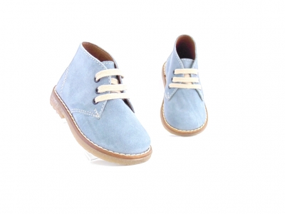 Ghete copii Lui Shoes, cod 3G1690, seria CREP, azur, piele naturala
