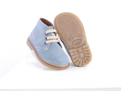 Ghete copii Lui Shoes, cod 3G1690, seria CREP, azur, piele naturala