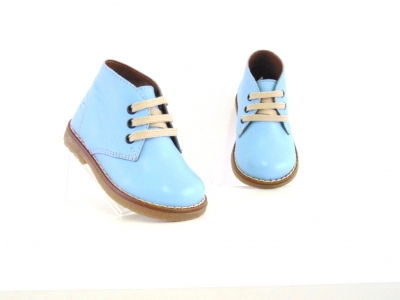 Ghete copii Lui Shoes, cod 3G1698, seria CREP, azur, piele naturala