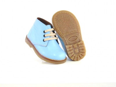 Ghete copii Lui Shoes, cod 3G1698, seria CREP, azur, piele naturala