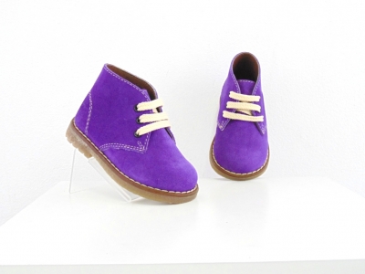 Ghete copii Lui Shoes, cod 3G1702, seria CREP, mov, piele naturala