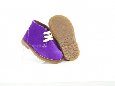 Ghete copii Lui Shoes, cod 3G1702, seria CREP, mov, piele naturala