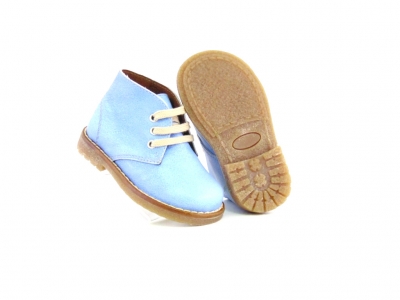 Ghete copii Lui Shoes, cod 3G1705, seria CREP, azur, piele naturala