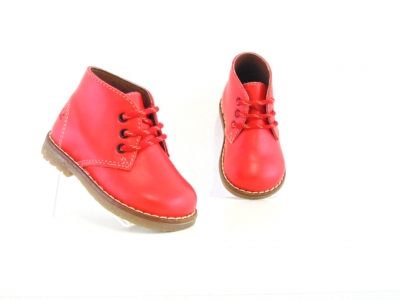 Ghete copii fete Lui Shoes, cod 6G146, seria CREP, rosu, piele naturala