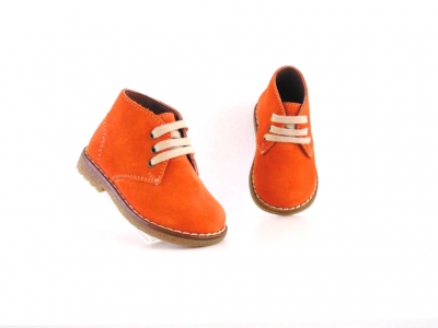 Ghete copii Lui Shoes, cod 3G1723, seria CREP, portocaliu, piele naturala