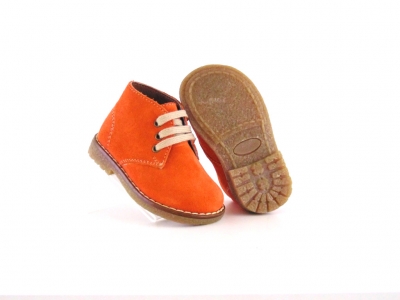 Ghete copii Lui Shoes, cod 3G1723, seria CREP, portocaliu, piele naturala