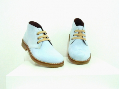 Ghete copii Lui Shoes, cod 3G1729, seria CREP, azur, piele naturala