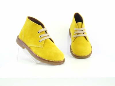 Ghete copii Lui Shoes, cod 3G1741, seria CREP, galben, piele naturala