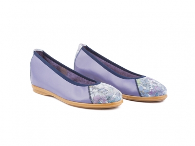 Pantofi femei Lui Shoes, cod 2P399, seria RAINBOW, lavanda, piele naturala