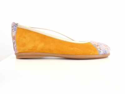 Pantofi femei Lui Shoes, cod 2P413, seria RAINBOW, portocaliu, piele naturala