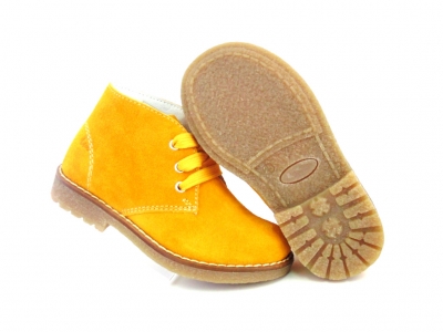 Ghete copii Lui Shoes, cod 3G1745, seria CREP, galben, piele naturala