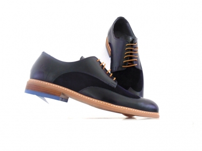 Pantofi barbati Lui Shoes, cod 1P541, seria DANY, bleumarin, piele naturala