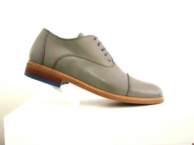 Pantofi barbati Lui Shoes, cod 1P549, seria ROSSO STAMPO, gri deschis, piele naturala