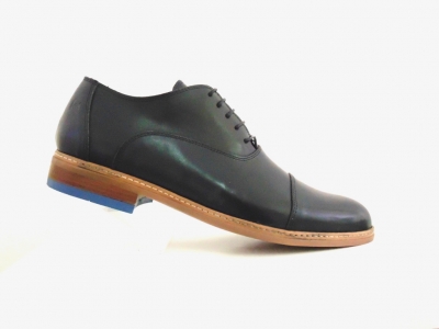 Pantofi barbati Lui Shoes, cod 1P550, seria ROSSO STAMPO, bleumarin, piele naturala