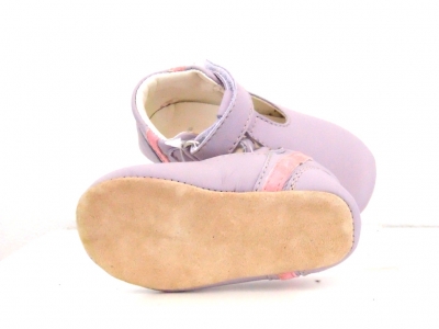 Pantofi bebe Lui Shoes, cod 8P1, seria FIRST STEPS, mov, piele naturala