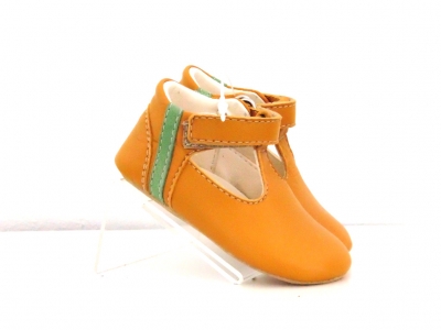 Pantofi bebe Lui Shoes, cod 8P2, seria FIRST STEPS, galben, piele naturala