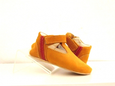 Pantofi bebe Lui Shoes, cod 8P5, seria FIRST STEPS, galben, piele naturala