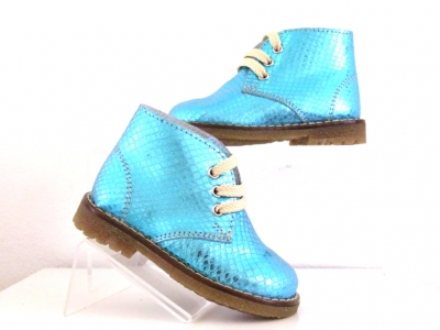 Ghete copii Lui Shoes, cod 3G1762, seria CREP, turcoaz, piele naturala