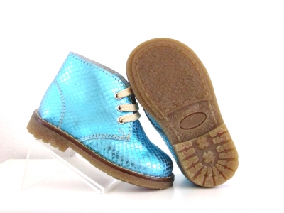 Ghete copii Lui Shoes, cod 3G1762, seria CREP, turcoaz, piele naturala