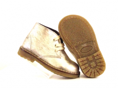 Ghete copii fete Lui Shoes, cod 6G172, seria CREP, auriu, piele naturala