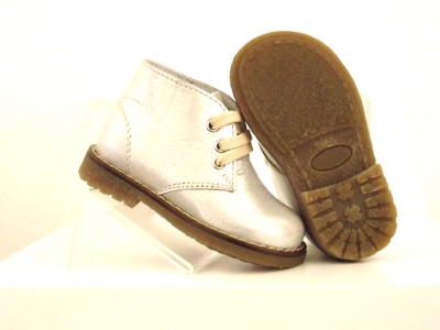Ghete copii Lui Shoes, cod 3G1774, seria CREP, argintiu, piele naturala